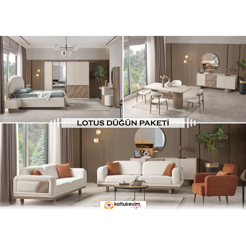 LOTUS DÜĞÜN PAKETİ -  Koltukevim İnegöl Online Mobilya Mağazası