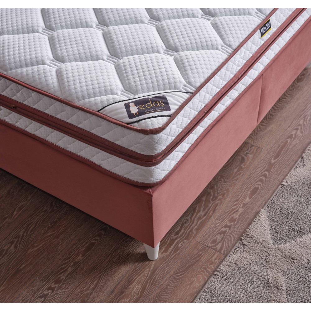 LONDON  BOX SPRİNG AND HEADBOARD SET(160x200) -  Koltukevim Inegol Online Furniture Store