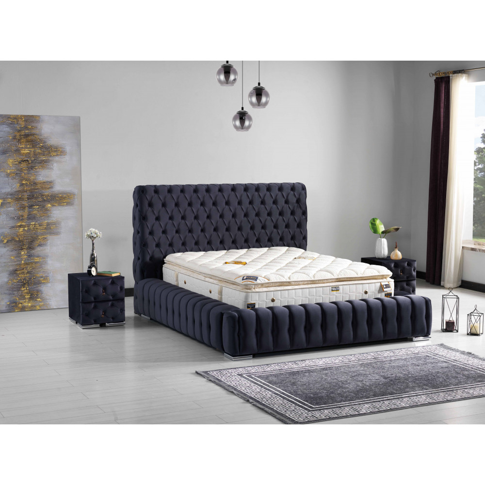 LORENZO BOX SPRİNG AND HEADBOARD SET(160x200) -  Koltukevim Inegol Online Furniture Store