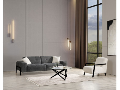 ATİNA BLACK THREE SEATER SOFA ATİNA BLACK THREE SEATER SOFA