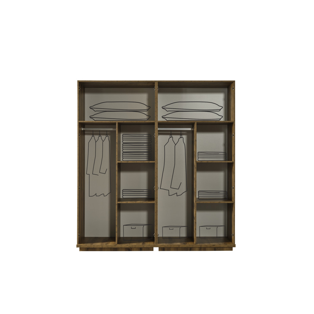 PERU GARDROP (6 KAPAKLI ) -  Koltukevim İnegöl Online Mobilya Mağazası