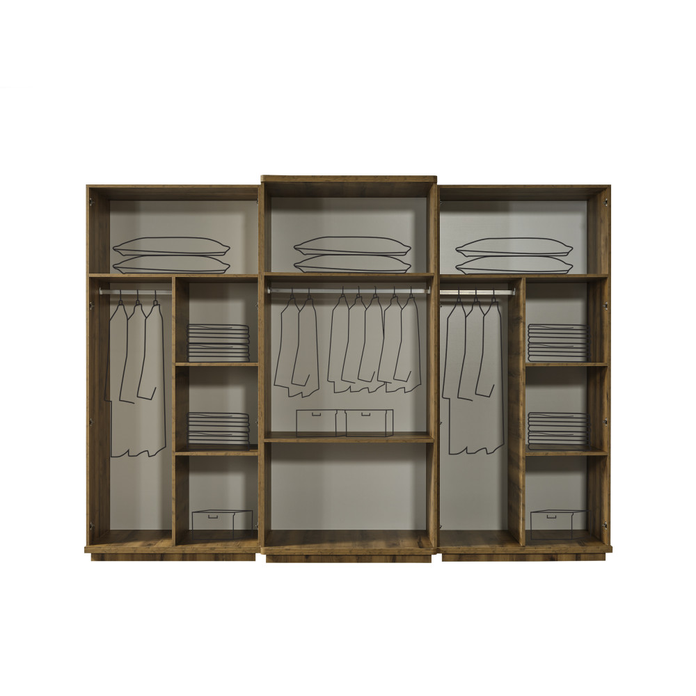 PERU GARDROP (6 KAPAKLI ) -  Koltukevim İnegöl Online Mobilya Mağazası