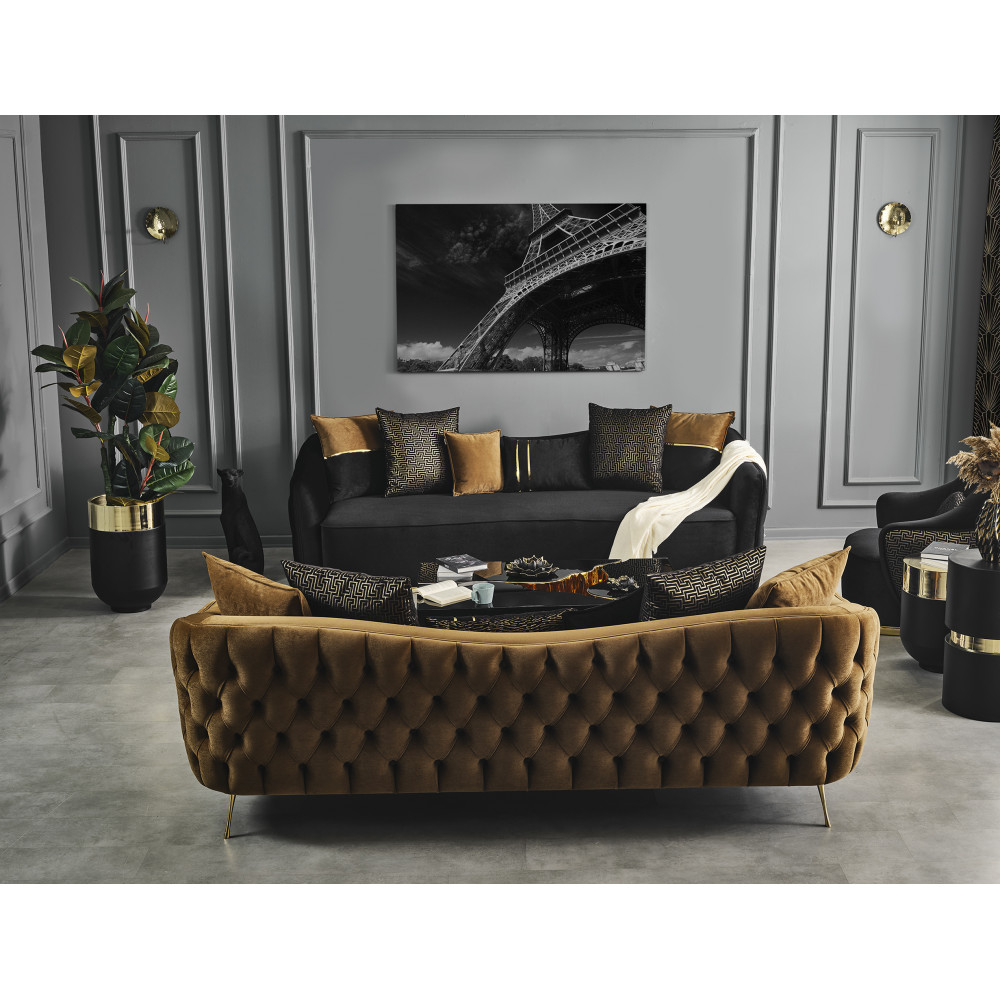 ELİSA GOLD ÜÇLÜ KOLTUK -  Koltukevim İnegöl Online Mobilya Mağazası